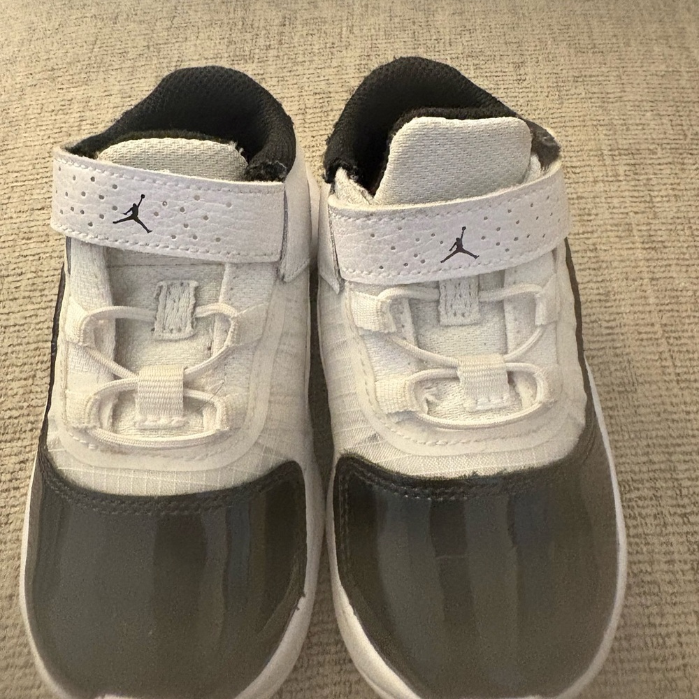 Toddler boys White and Black Jordans